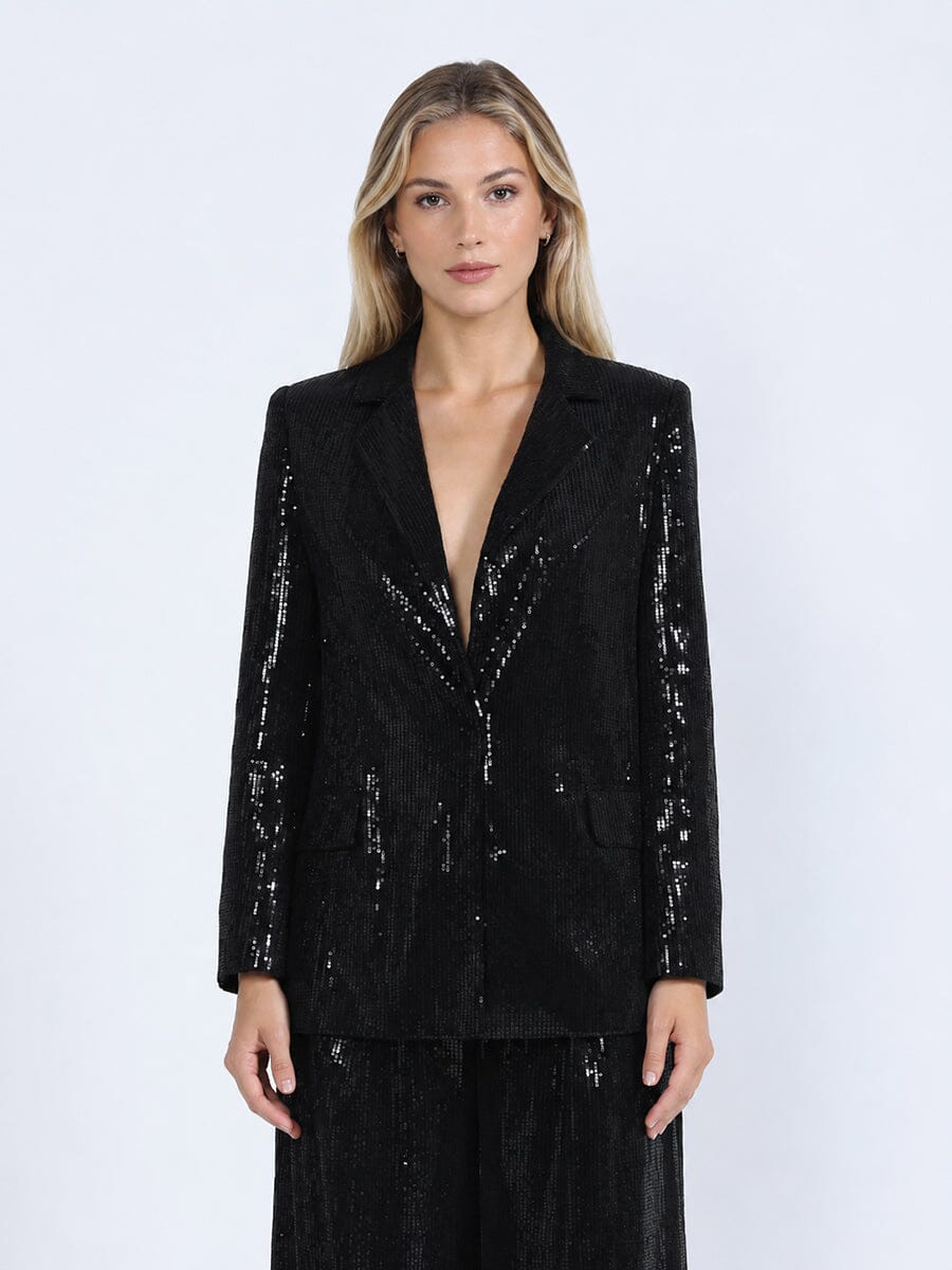 Gracia Fashion Women's Sequin Embellished Blazer