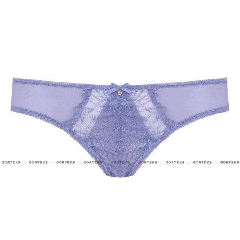Sheer Embroidered Lace Thong Panty