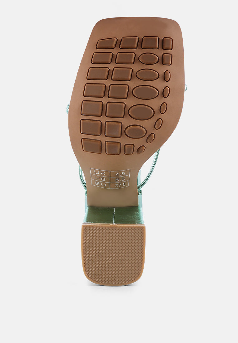 Metallic Lace Up High Heel Sandals