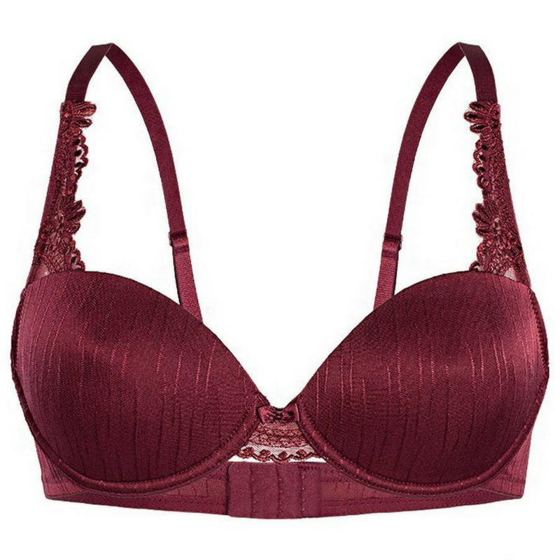Molded Cup Padded Plunge Underwire  Bra