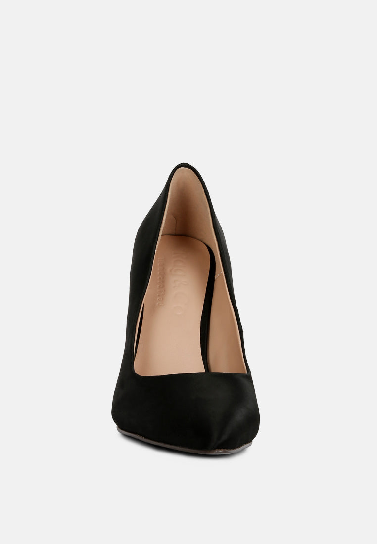 Clear Satin Pump Heels