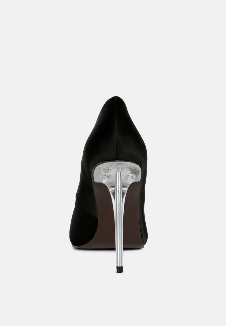 Clear Satin Pump Heels