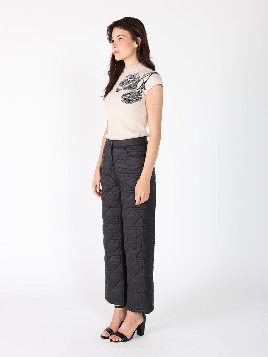 Straight Leg Quilted Puffer Pants