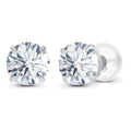 2 CTW Moissanite Stud Earrings In 14K Gold