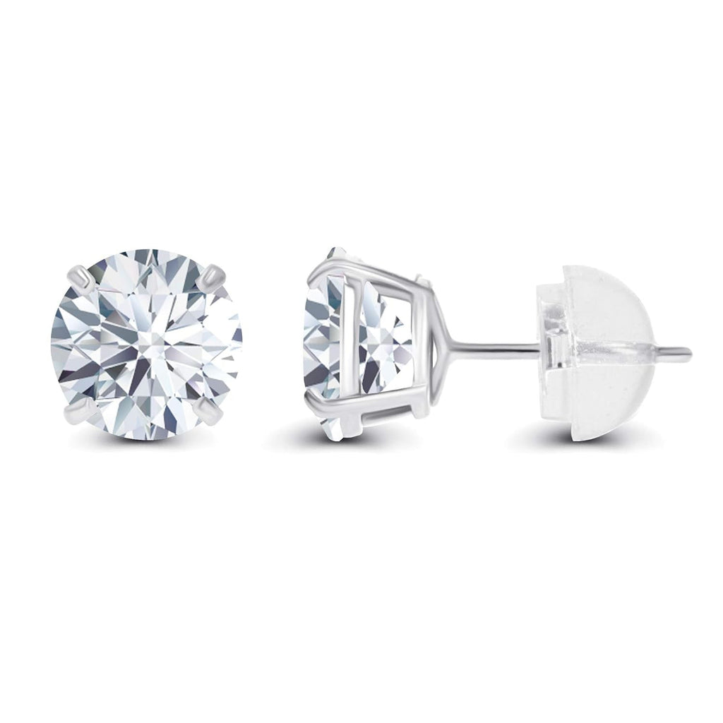 2 CTW Moissanite Stud Earrings In 14K Gold