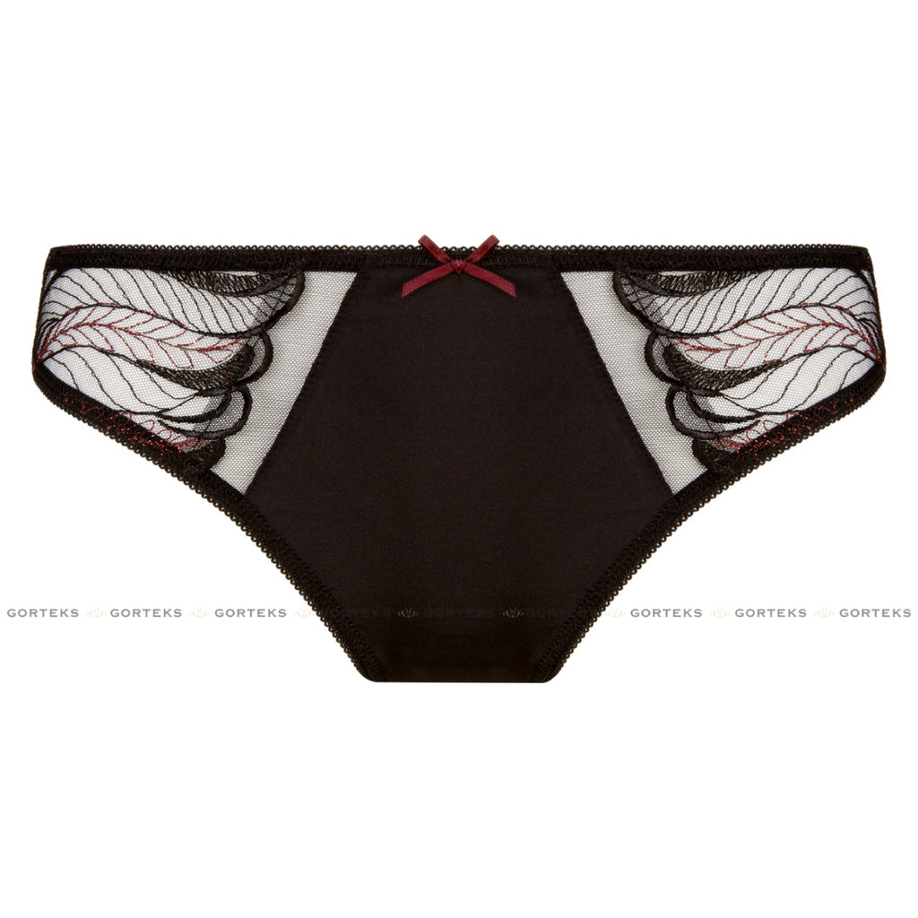 Semi Sheer Floral Lace Thong Panty