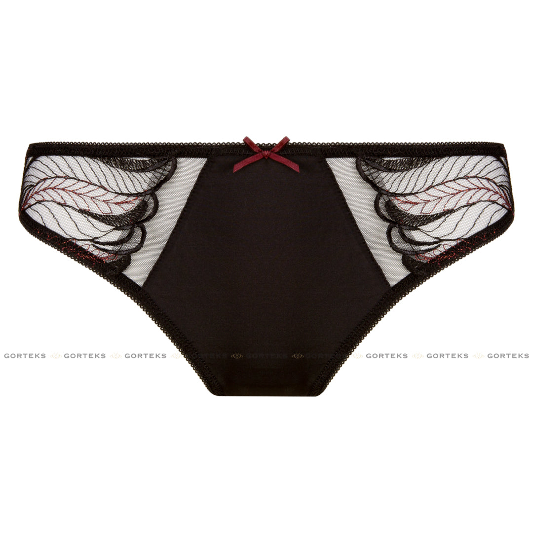 Semi Sheer Floral Lace Thong Panty