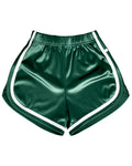 Vintage Satin Running Shorts  –  Retro Track Shorts with White Trim