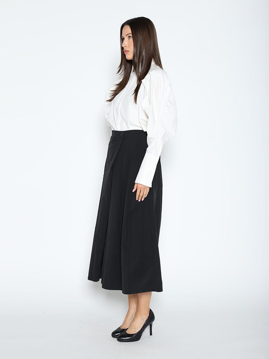 Wide Leg Culottes Pants-2